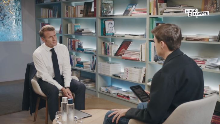 1,5 million de spectateurs en direct pour l’interview d’Emmanuel Macron par HugoDécrypte