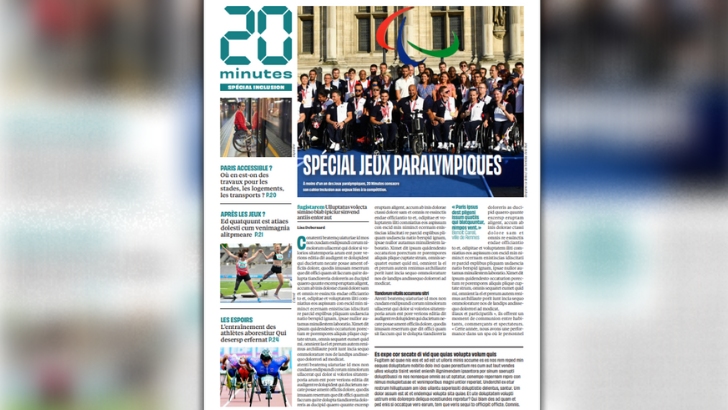20 Minutes prépare un numéro « Inclusion » dédié aux Jeux Paralympiques Paris 2024