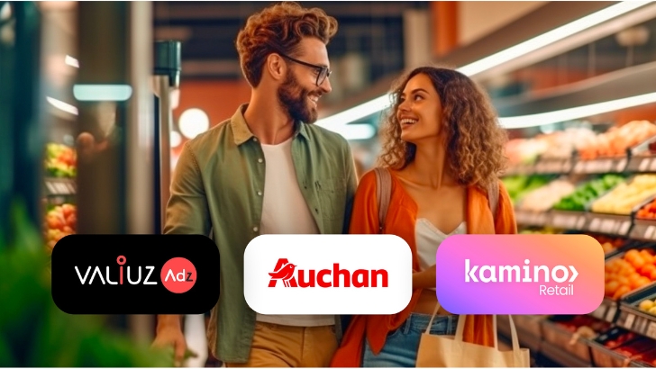 Auchan France et Valiuz Adz s’associent à Kamino Retail pour une offre de monétisation on-site