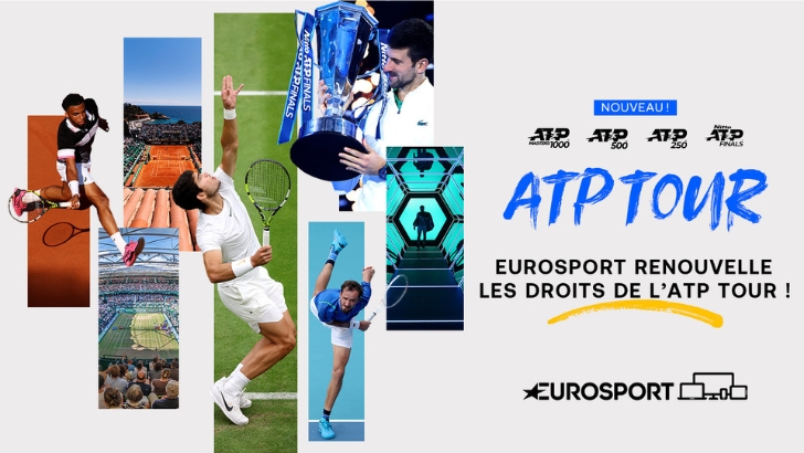 Tennis : Eurosport renouvelle ses droits de diffusion de l’ATP Tour pour trois saisons