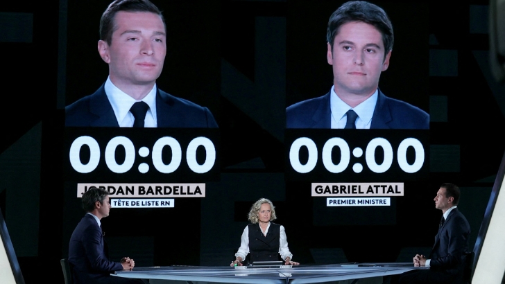 Elections européennes : près de 4 millions de téléspectateurs suivent le débat Attal-Bardella