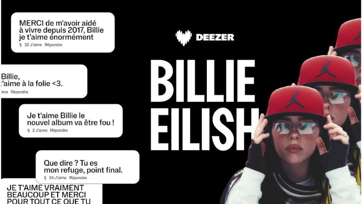 Deezer met au point une campagne d’affichage DOOH participative pour les fans de Billie Eilish