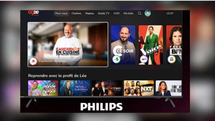 Free propose son application TV sur les smart TV Philips