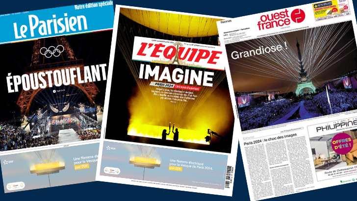JO Paris 2024 : la presse salue une cérémonie d’ouverture « révolutionnaire » et un peu « bizarre »