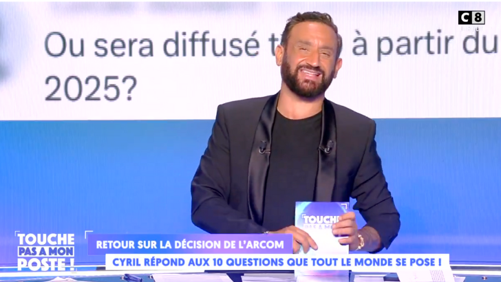 « Nous aurons d’autres choix que la TNT », clame Cyril Hanouna sur C8 qui dépose plainte contre l’Arcom