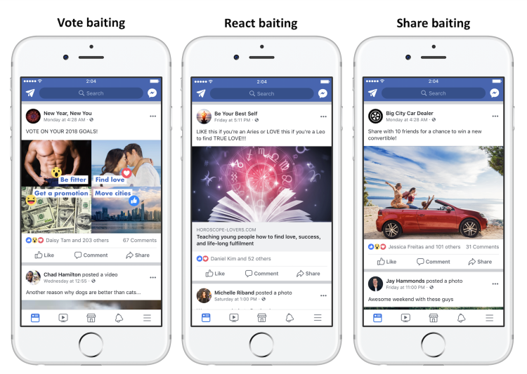 Facebook veut déclasser les pages et les posts qui génèrent un engagement non spontané