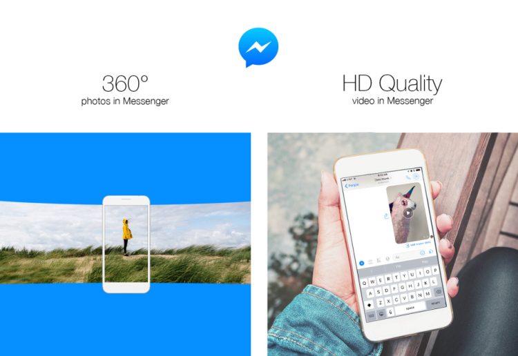Facebook permet le partage des photos 360° et des vidéos en HD sur Messenger