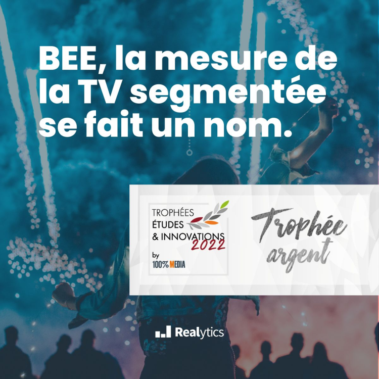 Realytics est récompensé d’un Trophée Argent avec «BEE, de l’exposition TV à l’engagement online sur une single source»