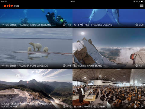 Arte lance une application mobile dédiée aux vidéos à 360°