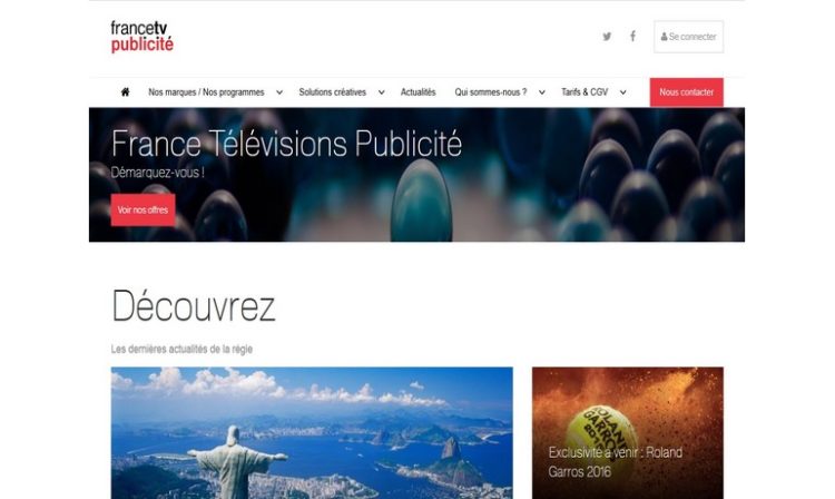 Un nouveau site pour France Télévisions Publicité