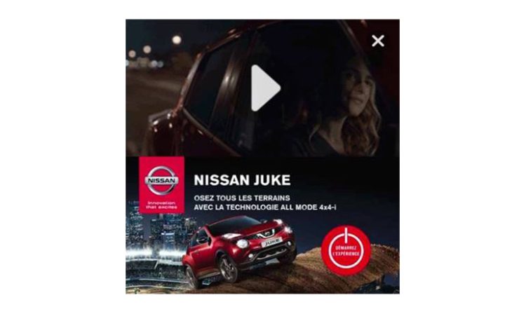 Un format mobile pour mieux qualifier l’engagement mis au point par Widespace pour Nissan et OMD