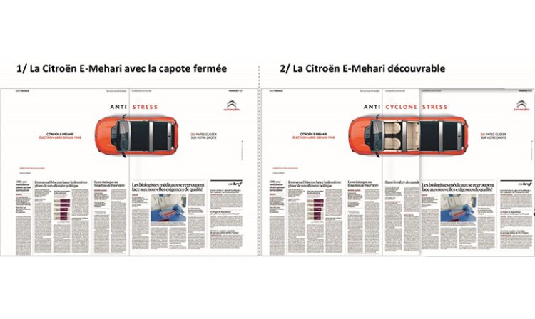 1ère opération spéciale print commune dans Les Echos et L’Equipe orchestrée par Team Media, Havas Media et Les Gaulois pour Citroën