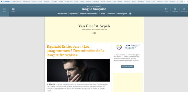 Lefigaro.fr crée une rubrique dédiée à la langue française