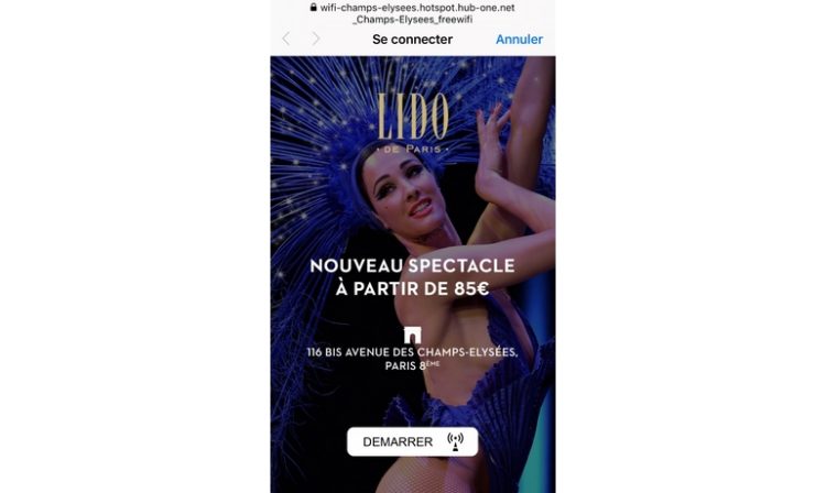 Le Lido de Paris devient le nouveau sponsor du Wi-Fi Champs Elysées de JCDecaux avec Initiative