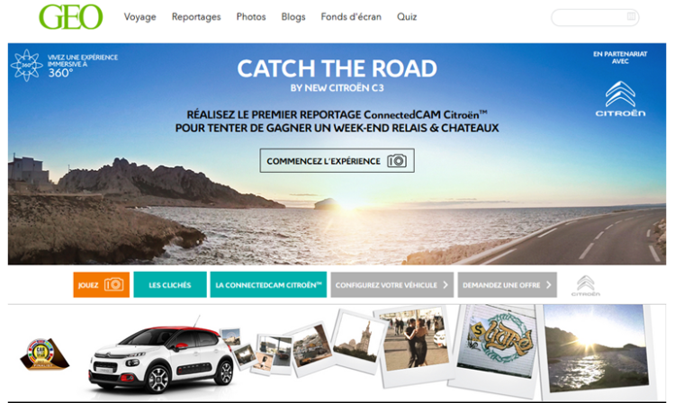 Un reportage vidéo 360° pour Citroën avec Havas Media Native, Geo et Prisma Media Solutions