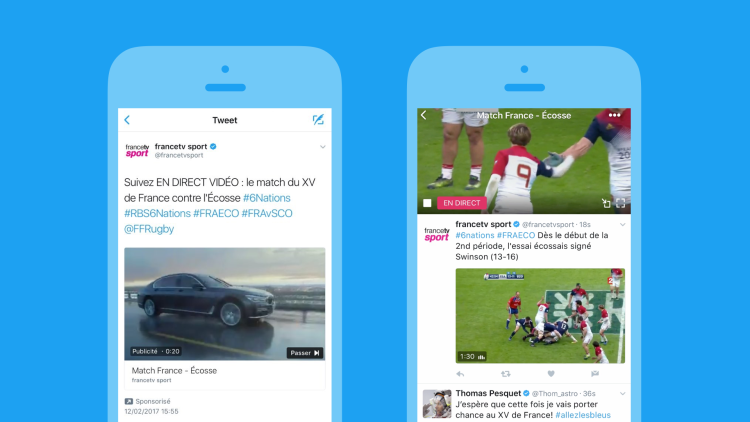 BMW, partenaire des diffusions des matches du XV de France en direct sur Twitter avec FranceTV Publicité et Vizeum