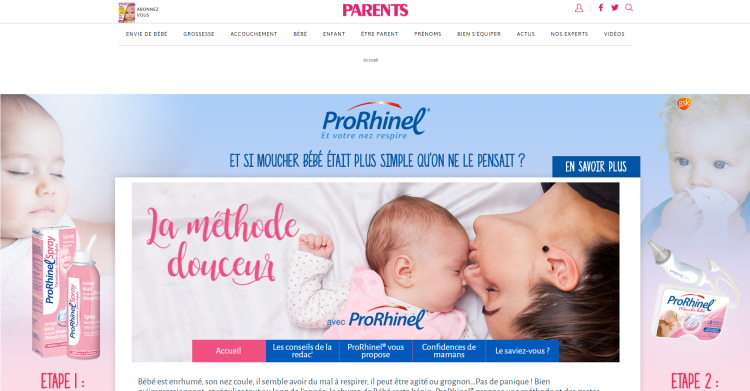 GSK accompagne la nouvelle formule de Parents.fr avec ProRhinel