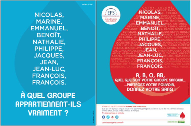 L’Etablissement français du sang en campagne presse pour le don du sang avec Repeat-Les Influenceurs et Agence79
