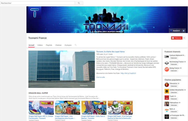 Toonami lance sa chaîne YouTube