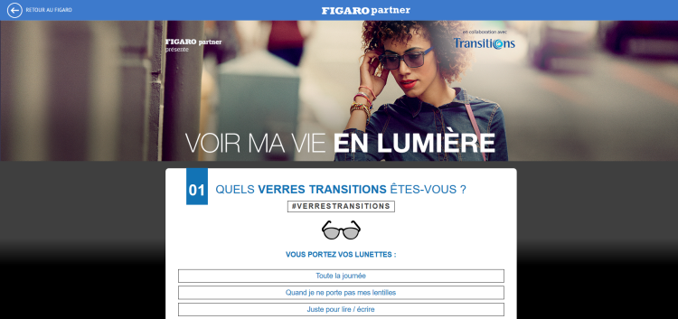 Media.Figaro enrichit son dispositif «Voir ma vie en lumière» pour Transitions Optical avec KR Media
