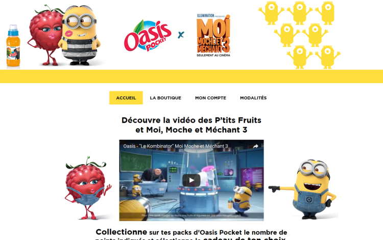 StudioM et KR Media invitent Les p’tits Fruits d’Oasis dans le monde des Minions de «Moi, Moche et Méchant 3»