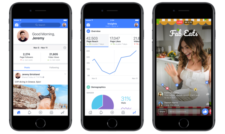Facebook lance une app et un site pour les créateurs de contenu vidéo