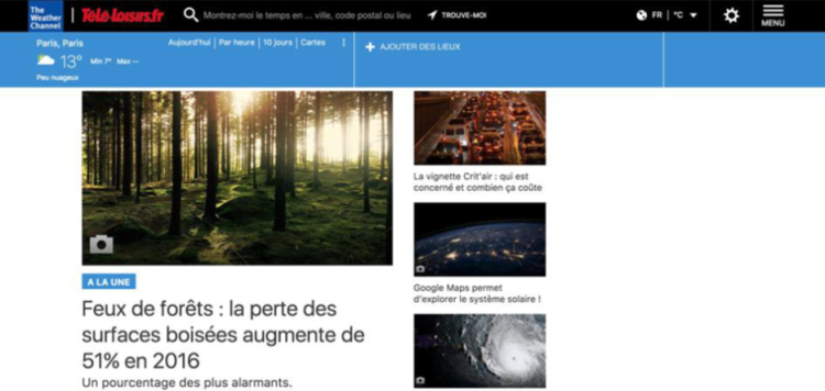Prisma Media lance la déclinaison française de The Weather Channel et élargit le potentiel data de sa régie publicitaire