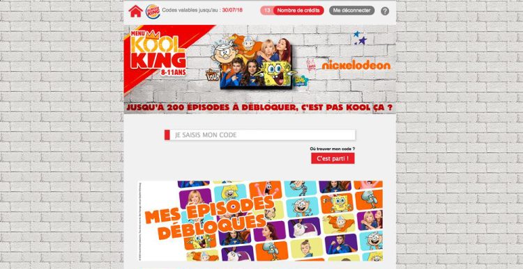 Nickelodeon lance une plateforme de streaming digitale co-brandée Burger King-Nickelodeon