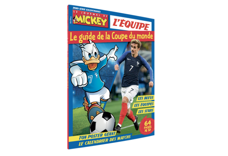 Le Journal de Mickey et L’Équipe associés pour un hors-série dédié à la Coupe du monde de football