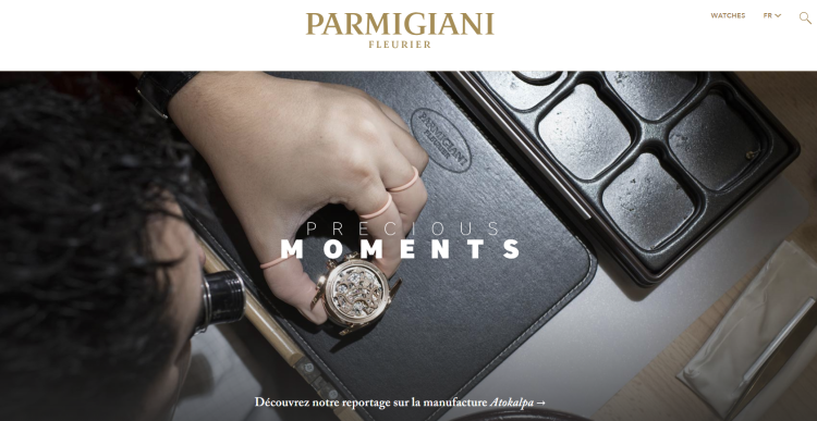 Ganz réalise un webzine pour Parmigiani Fleurier
