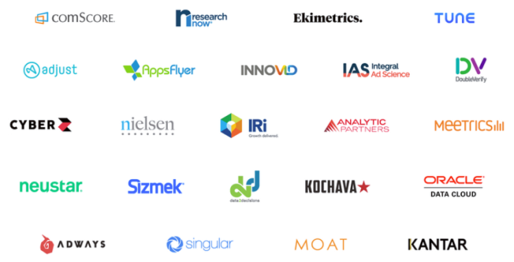 Les 23 partenaires de mesure 3rd-party du programme «Google Measurement Partners»