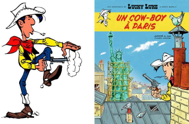 Lucky Luke fait la Une (inversée) du Parisien
