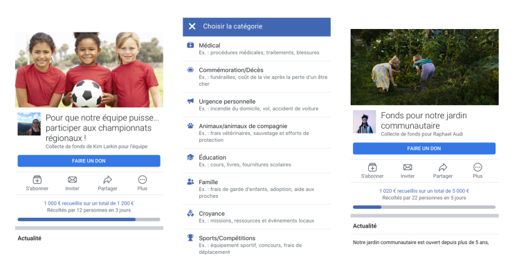 Facebook lance en France sa fonction «Collectes de Fonds» destinée aux causes personnelles