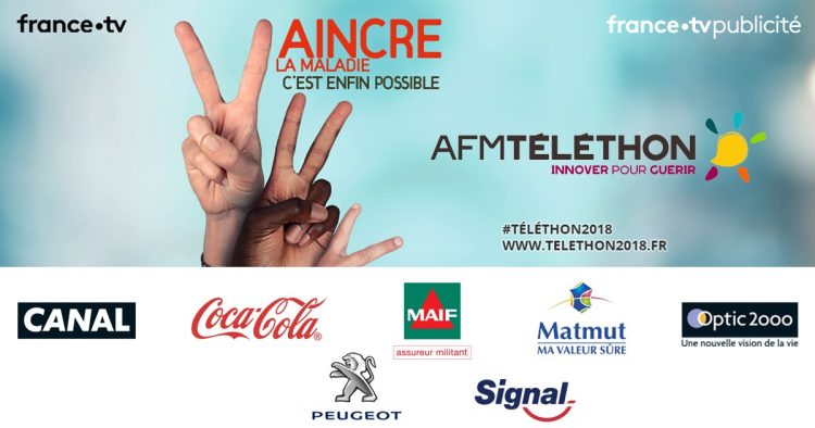 FranceTV Publicité génère 245 000 € de recettes publicitaires pour le Téléthon 2018