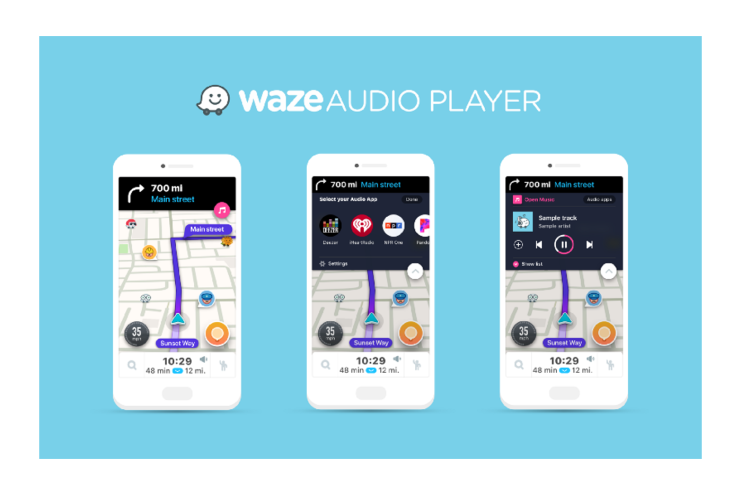 Waze ouvre sa fonctionnalité de player audio à 7 nouveaux partenaires