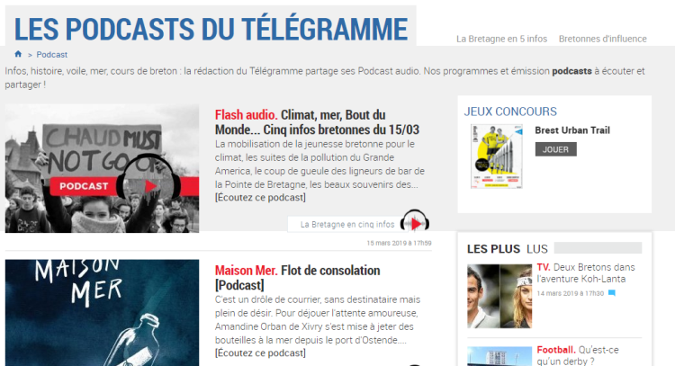 Le Télégramme multiplie ses podcasts dédiés à l’univers de l’information en Bretagne et de la mer