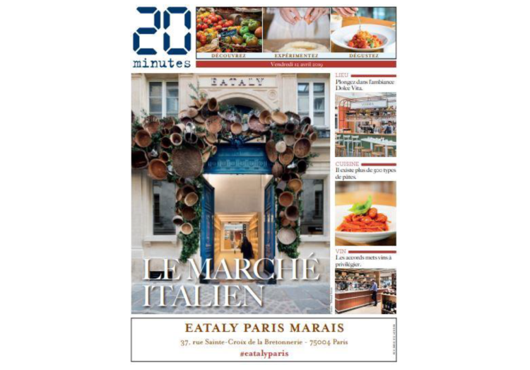 20 Minutes accompagne l’ouverture d’Eataly Paris Marais