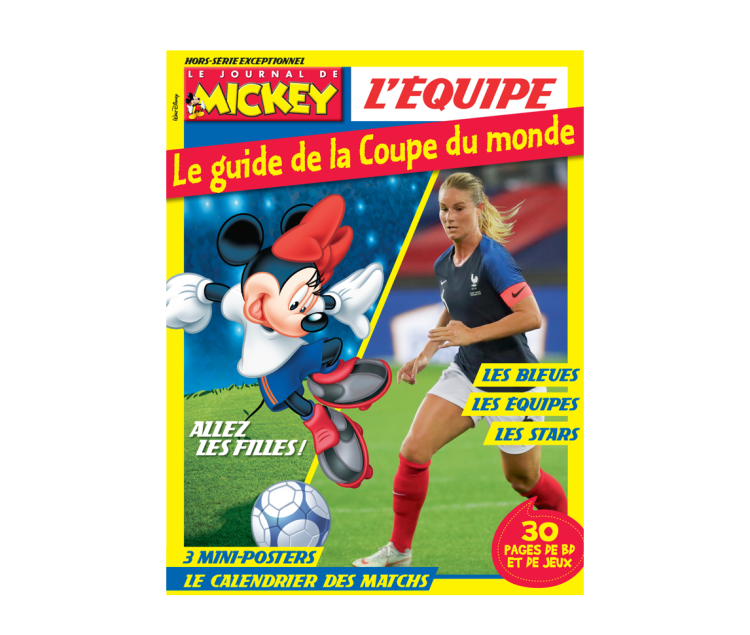 Le Journal de Mickey s’associe de nouveau à L’Équipe pour créer un hors-série spécial Coupe du monde féminine de football