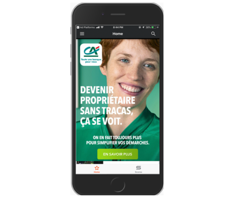 Le  Crédit Agricole  inaugure le nouveau format mobile de Verizon Media en France avec Havas Media