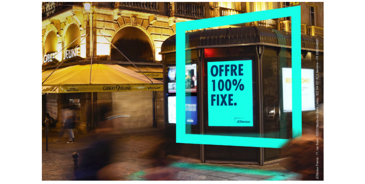 JCDecaux en campagne pour promouvoir son offre entièrement constituée de panneaux fixes à Paris