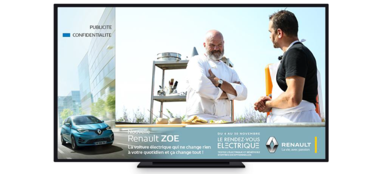 Renault en spot interactif sur TV connectées avec M6 Publicité et OMD