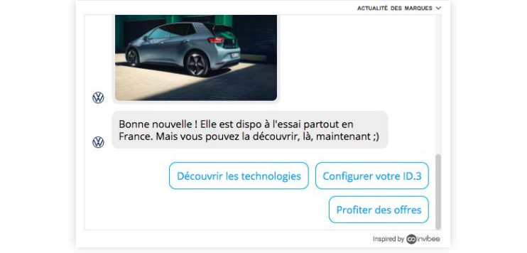 Re-Mind PHD inaugure le format Invibes Chatbot pour promouvoir l’ID.3 de Volkswagen