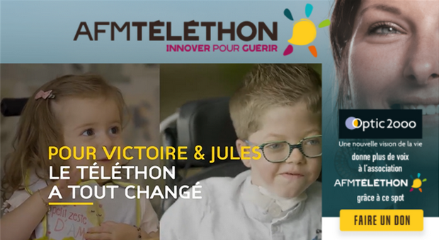 Optic 2000 inaugure l’offre Goodvertising Don d’impressions de FranceTV Publicité pour l’AFM-Téléthon