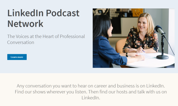 Podcasts : LinkedIn lance sa collection