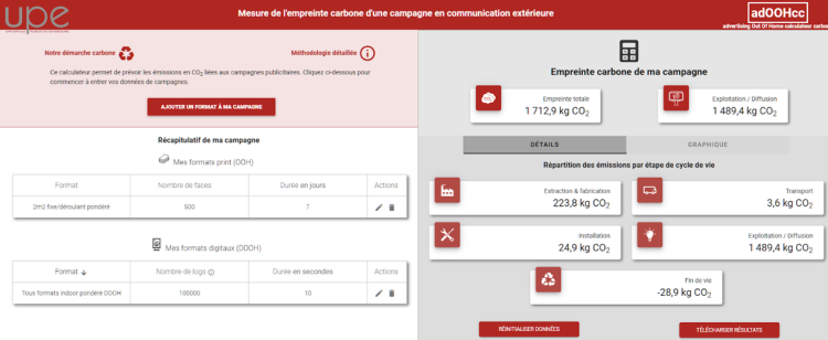 L’UPE met en ligne le calculateur d’empreinte carbone des campagnes de publicité extérieure accessible à tous