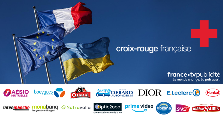 15 annonceurs rapportent 455 000€ de dons pour l’Ukraine grâce à 2 écrans commercialisés par FranceTV Publicité