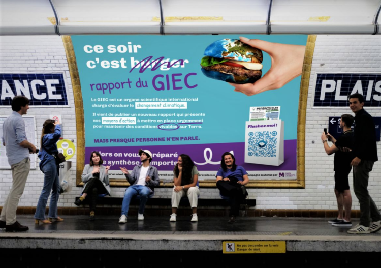 Le rapport du GIEC s’affiche dans le métro parisien avec Mediatransports
