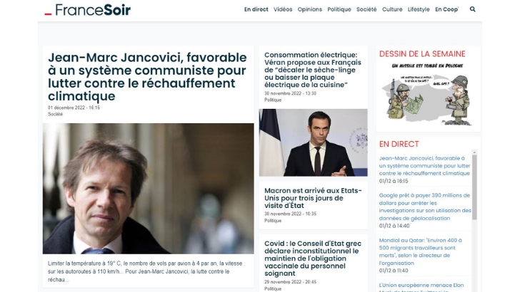 Le site FranceSoir perd son statut de service de presse en ligne