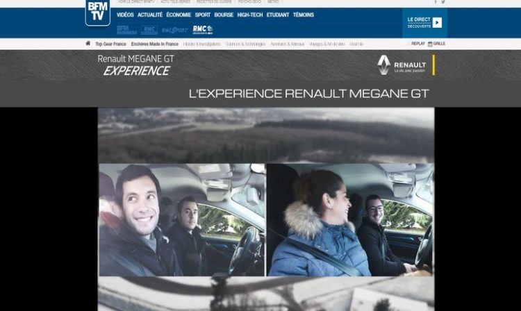 Renault Megane GT Experience inaugure les «Formats Experience» de ByNext  sur RMC Découverte
