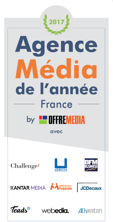 Starcom, GroupM, iProspect et Ecrans & Media, gagnants aux Prix Agence Media de l’année France by OFFREMEDIA 2017